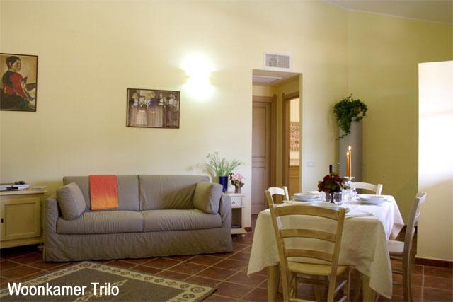 Woonkamer Trilo appartement - Residence Borgo degli Ulivi - Arbatax 